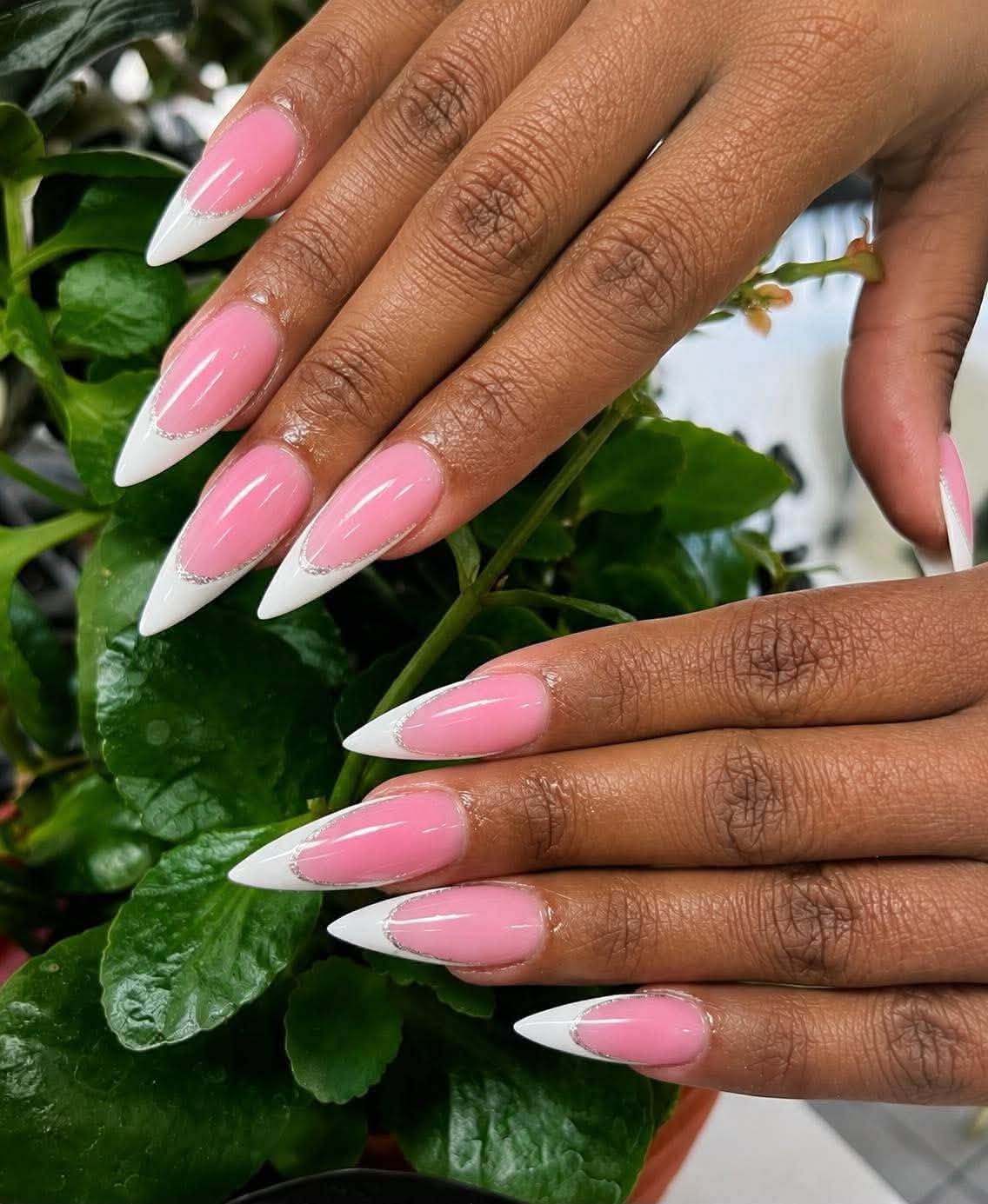 Pink French tips